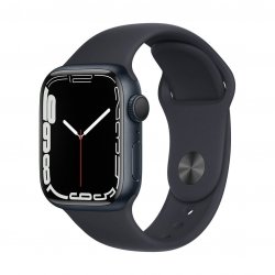 Apple Watch Series 7 41mm GPS Koperta z aluminium w kolorze północy z paskiem sportowym w kolorze północy