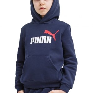 Puma bluza z kapturem dziecięca granatowa 586987-06