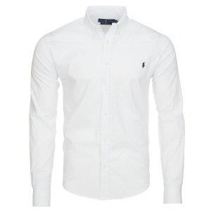 Ralph Lauren koszula męska gładka slim fit biała