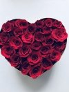 DUŻY Box serce róże świeże, żywe 