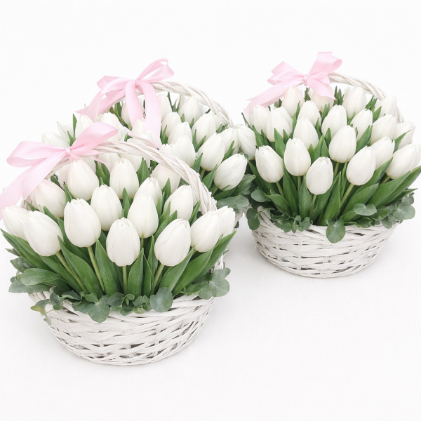 Koszyk tulipanów