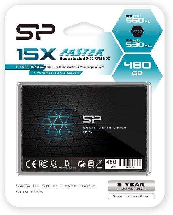 Dysk SSD Silicon Power S55 480GB 2.5&quot; SATA3 (560/530) 7mm