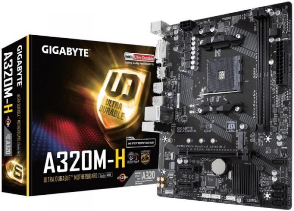 Płyta Gigabyte GA-A320M-H /AMD A320/DDR4/SATA3/USB3.0/PCIe3.0/AM4/mATX