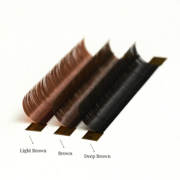 DEEP BROWN WAVE LASHES L 0,05 (20 strisce )