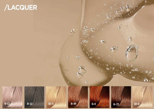 LACQUER 9-8 - Blond Très Clair Beige VERY LIGHT BEIGE BLOND SUBTIL LACQUER XXL SHINE Profesjonalny Toner Kwasowy z efektem lustrzanego blasku  Subtil 60 ml.