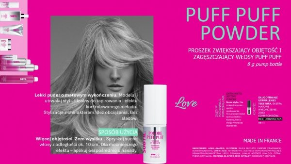 SUBTIL STYLIZACJA | PROSZEK ZWIĘKSZAJĄCY OBJĘTOŚĆ &amp; ZAGĘSZCZAJĄCY WŁOSY PUFF PUFF 8g 