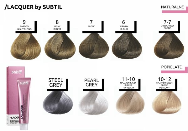 LACQUER 6 - Blond Foncé DARK BLOND SUBTIL LACQUER XXL SHINE Profesjonalny Toner Kwasowy z efektem lustrzanego blasku  Subtil 60 ml.