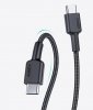 AUKEY CB-CD45 nylonowy kabel USB C - USB C | 0,9m | 3A | 60W PD | 20V