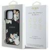 Guess Grained Printed Flower Pattern MagSafe - Etui do iPhone 16 Pro Max (czarny)