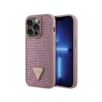 Guess Rhinestone Triangle - Etui iPhone 14 Pro (różowy) 