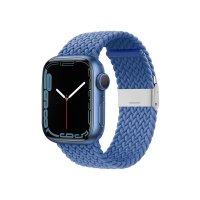 Crong Wave Band – Pleciony pasek do Apple Watch 38/40/41/42 mm (niebieski) 