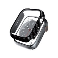 Crong Hybrid Watch Case - Etui ze szkłem Apple Watch 45mm (Carbon) 