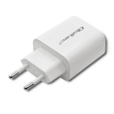 Qoltec Ładowarka sieciowa | 18W | 5-12V | 1.5-3A | USB typ C PD |  USB QC 3.0 | Biała
