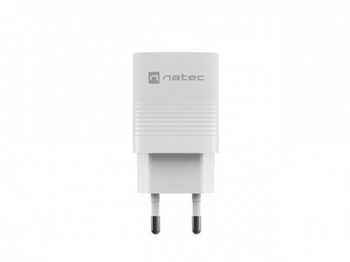 Natec Ładowarka sieciowa Ribera GAN 1X USB-A + 1X USB-C 30W Biała