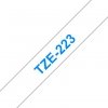 Taśma Brother TZE-223. niebieski druk/biały podkład. laminowane. 8m. 9mm TZE223
