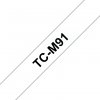 Taśma Brother TC-M91, czarny druk/przezroczysty podkład, laminowane, 7,7m, 9mm TCM91