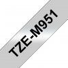Taśma Brother TZE-M951, czarny druk/srebrny podkład, laminowane, 8m, 24mm