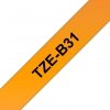 Taśma Brother TZE-B31. czarny druk/sygnalizacyjny pomarańczowy podkład. laminowane. 5m. 1 TZEB31