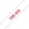 Taśma laminowana Brother Red on White 9mm TZE222