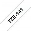 Taśma laminowana Brother Black on Clear 18mm TZE141