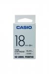 Taśma Casio XR-18X1. czarny druk/przezroczysty podkład. nielaminowany. 8m. 18mm XR-18X1