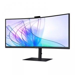 Monitor 34 cale ViewFinity S65VC VA 3440x1440 UWQHD 21:9 1xHDMI 1xDP 1xUSB-C (90W) 2xUSB 3.0 LAN (RJ45) 5ms HAS Webcam Głośniki zakrzywiony 3YOS