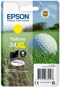 Tusz EPSON C13T34744010, T347440, 34XL, yellow, 10.8ml, Epson WF-3720DWF, 3725DWF