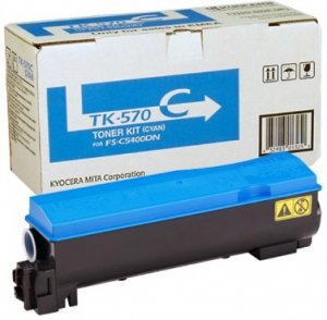 Kyocera Mita oryginalny toner TK570C. cyan. 12000s. Kyocera Mita FS-C 5400DN 1T02HGCEU0