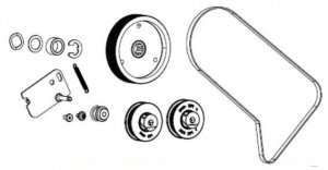 Części / ZEBRA / Kit Rewind Drive System  (includes pulleys and belt  for all dpi) ZT510 P1083347-019, Gear kit, 1 pc(s)