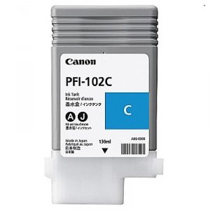 Canon oryginalny wkład atramentowy / tusz PFI102C. cyan. 130ml. 0896B001. ploter iPF-500. 600. 700 0896B001