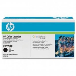 HP oryginalny toner CE260X, black, 17000s, 649X, high capacity, HP Color LaserJet CP4525 CE260X