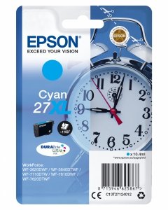 Tusz EPSON C13T27124012, 27XL, cyan, 10,4ml, Epson WF-3620, 3640, 7110, 7610, 7620