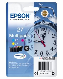 Tusz EPSON 13T27054012, 27, color, 3x3,6ml, Epson WF-3620, 3640, 7110, 7610, 7620