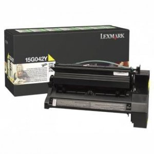 Lexmark oryginalny toner 15G042Y. yellow. 15000s. return. Lexmark C752. C76x 15G042Y