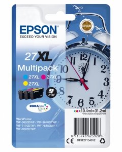 Tusz EPSON C13T27154012, 27XL, color, 3x10,4ml, Epson WF-3620, 3640, 7110, 7610, 7620
