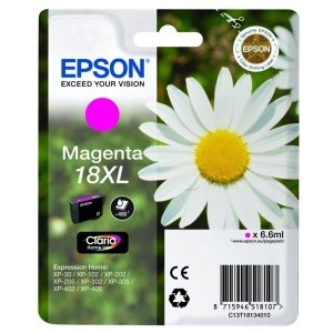 Epson oryginalny tusz C13T18134022, T181340, 18XL, magenta, 6,6ml, Epson Expression Home XP-102, XP-402, XP-405, XP-302 C13T18134022