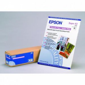Epson WaterColor Paper Radian, wodoodporny papier, biały, Stylus Photo 2000P, A3+, 190 g/m2, 20 szt., C13S041352, atrament