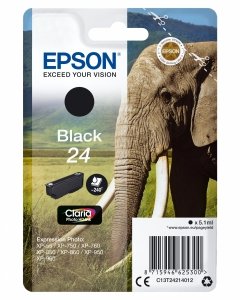 Tusz EPSON C13T24214012, T2421, black, 5,1ml, Epson