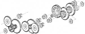 Części / ZEBRA / Kit Drive Gears TTP21X0 P1029257-010, Thermal  Transfer, Części / ZEBRA /, TTP21X0