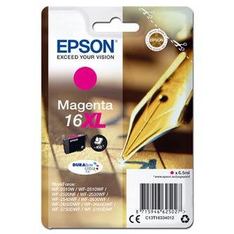Tusz EPSON C13T16334012, T163340, 16XL, magenta, 6.5ml, Epson WorkForce WF-2540WF, WF-2530WF, WF-2520NF, WF-2010