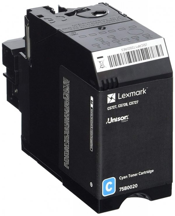 Toner Lexmark 75B0020, cyan, 10000s, high capacity, Lexmark CS727, CS728, CX727 75B0020