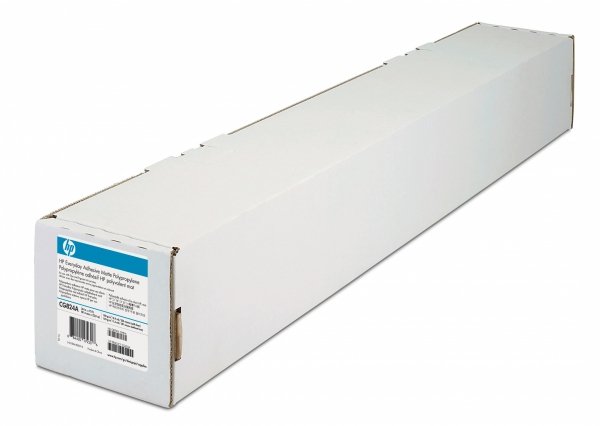Papier do plotera / HP / 1067/22.9/2-pack Everyday Adhesive Matte Polypropylene. 1067mmx22.9m. 42. 2-pack. C0F20A. 120/168 g/m2. papier. matowy. biały C0F20A