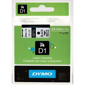 Taśma Dymo 53713. S0720930. czarny druk/biały podkład. 7m. 24mm. D1 53713