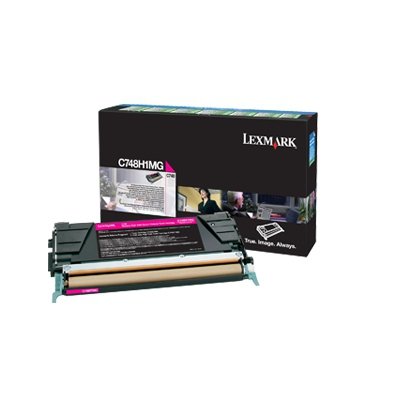 Toner Lexmark C748H1MG. magenta. 10000s. return. high capacity. Lexmark C748DE. C748DTE. C748E C748H1MG