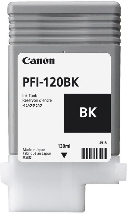 Tusz Canon PFI120BK, black, 130ml, 2885C001, Canon TM-200, 205, 300, 305 2885C001