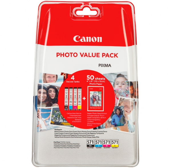 Canon Akcesoria ValuePack/4x6 PP+CLI-571 C/M/Y/BK Blstr