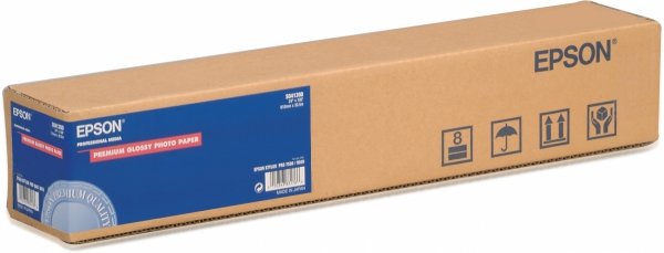 Papier do plotera / EPSON / 610/30.5/Premium Glossy Photo Paper Roll, połysk, 24 cale, C13S041390, 166 g/m2, papier, 610mmx30.5m, biały, do drukarek atramen