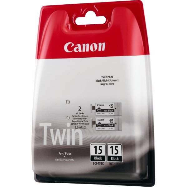 Tusz Canon BCI15B. black. 390s. 8190A002. 2szt. Canon i70 8190A002