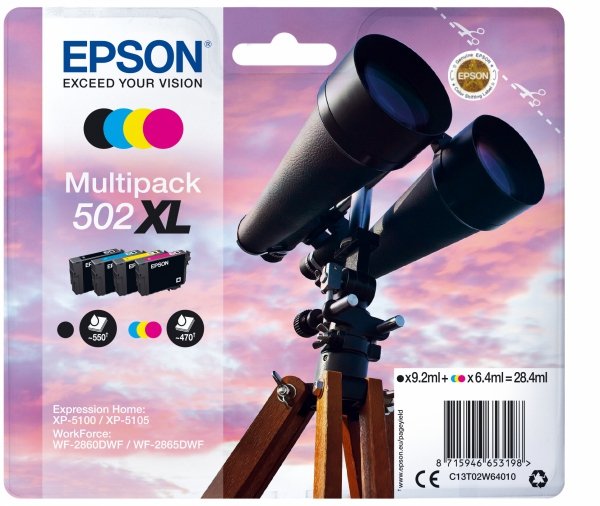 Epson Tusz Ink/502XL Binocular CMYK C13T02W64010