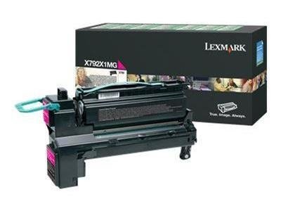Toner Lexmark X792X1MG. magenta. 20000s. return. Lexmark X792 serie X792X1MG